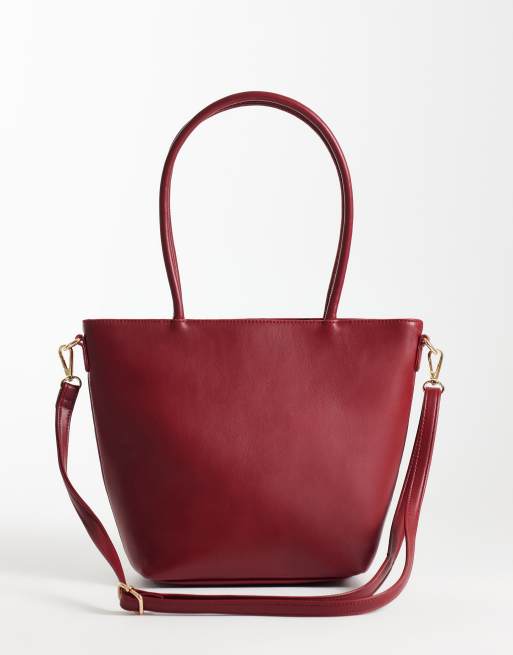 Glamorous - Sac texturé à porter sur lépaule - Cerise foncé, 4 de 4