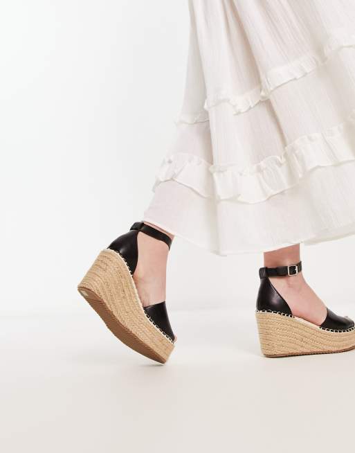 Onderscheiden Kust zeven Glamorous - Sandalen met espadrille-sleehak in zwart | ASOS