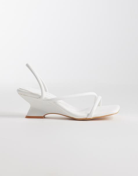 Glamorous – Sandalen mit Keilabsatz in Weiß - view 1