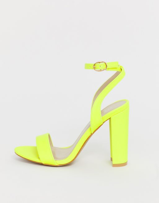 Chaussure a talon jaune fluo top