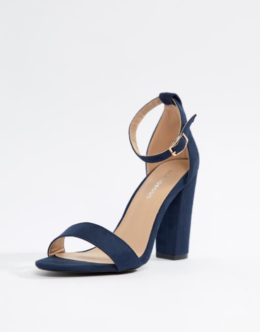 Scarpe blu clearance notte con tacco