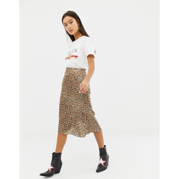 Saika Midi Skirt In Cheetah | lupon.gov.ph