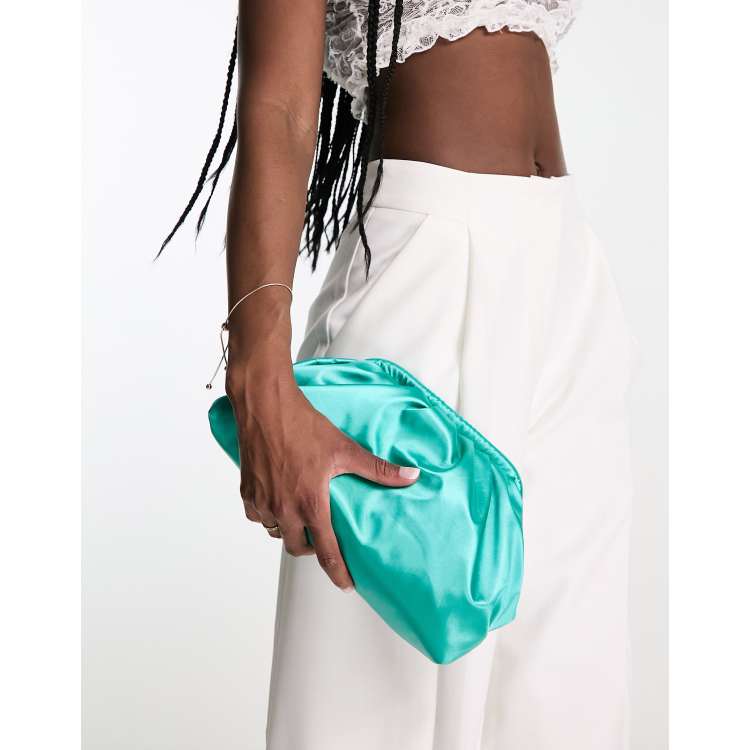 Teal clutch bag hot sale