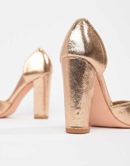 Glamorous Scarpe con tacco largo color oro rosa