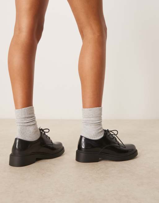 Glamorous - Scarpe derby stringate nere, 3 di 4