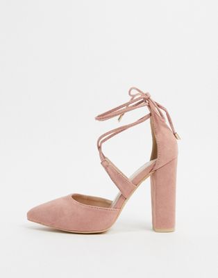 scarpe con il tacco rosa