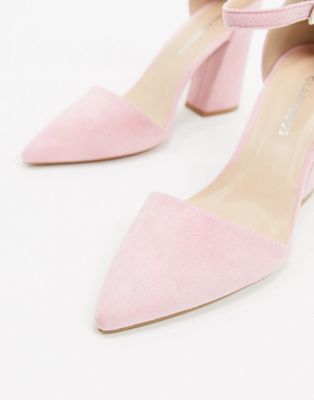 scarpe rosa tacco largo