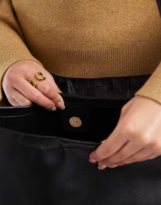 Glamorous – Schlichte Schultertasche in Schwarz, 4 von 4