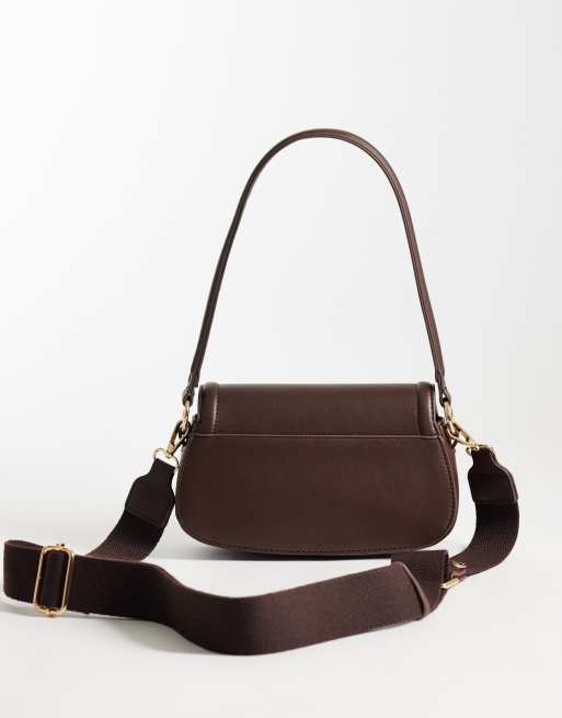 Glamorous Schultertasche in Braun, 4 von 4