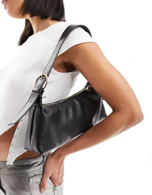 Glamorous – Schultertasche in Schwarz in minimalistischem Design
