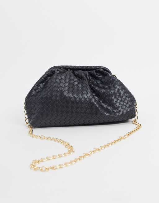 Glamorous – Schwarze, gewebte Clutch in weicher Kissenoptik | ASOS