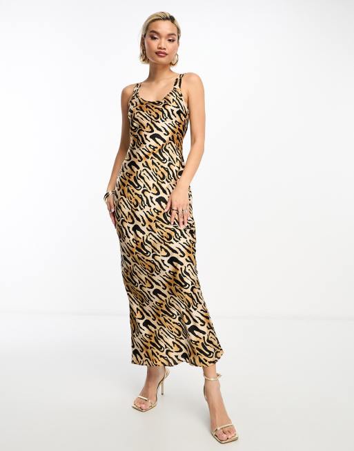 Tiger shop satin dress