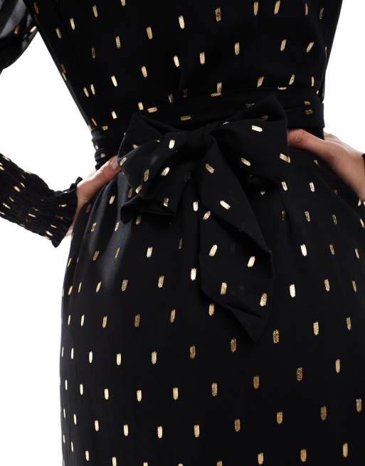 gold spot dress Forest Green Gold Spot Long-Dress
