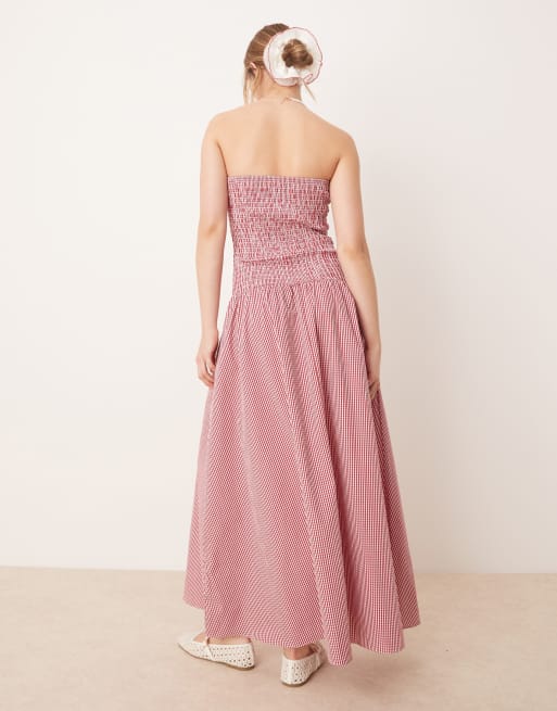 what color shoes to wear with dusty pink dress White Drop Waist Textured Maxi Dress – Rare London main image 1