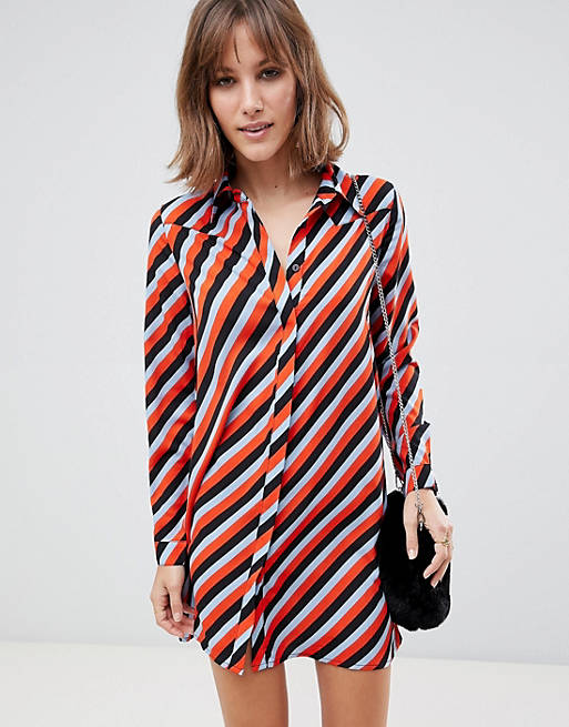 Glamorous shirt dress in stripe