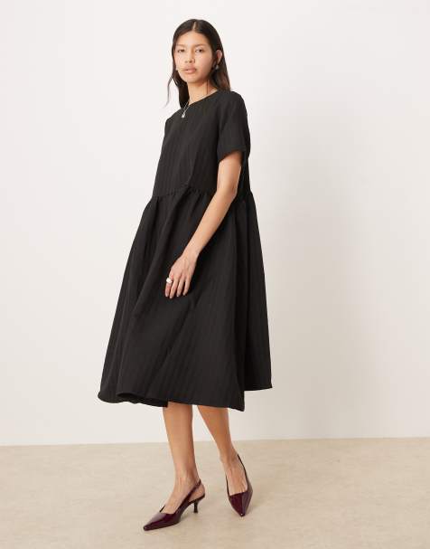 Glamorous Short sleeve mini dress in black jacquard - view 1