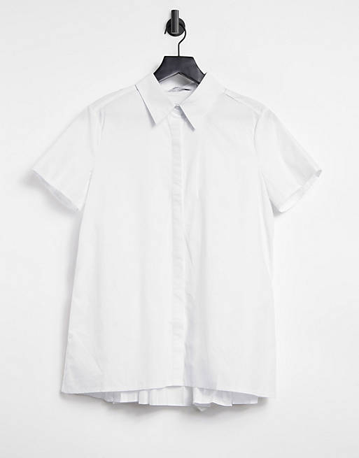Tops Shirts & Blouses/Glamorous short sleeve shirt in white 