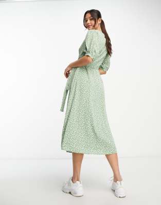 Green ditsy print sales dress