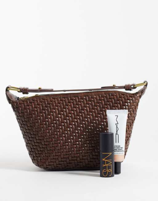 Glamorous shoulder bag in brown weave, 2 of 4