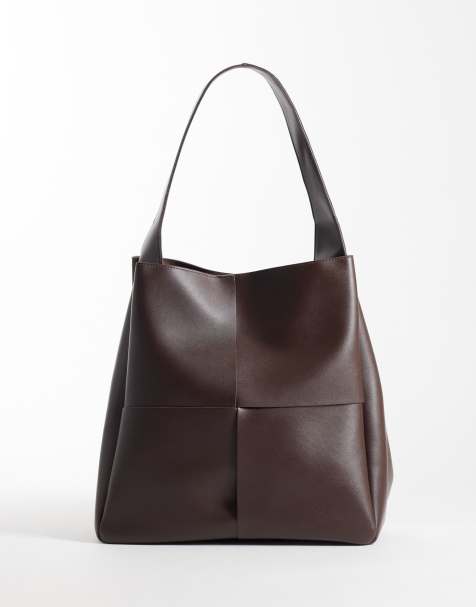 Glamorous shoulder bag in dark brown - view 1