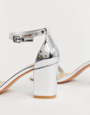 silver block heels australia