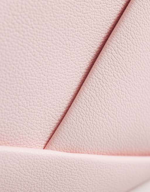 Glamorous skuldertaske med foldedetalje i baby pink, 3 af 4