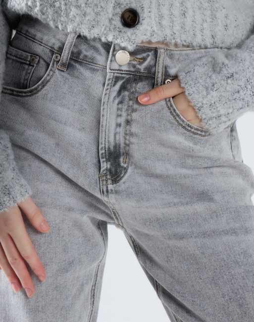 Glamorous Slim straight jeans in light grey wash, 2 of 4