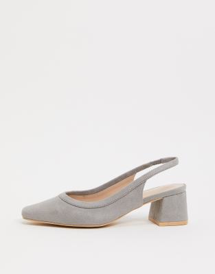 light grey slingback shoes