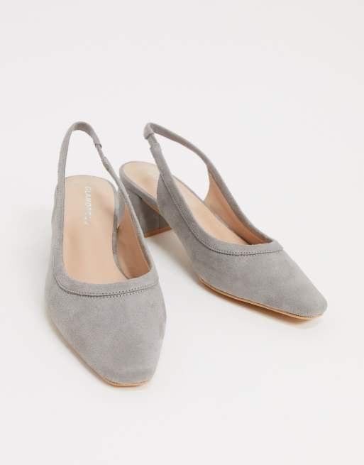 Grey 2025 slingback shoes