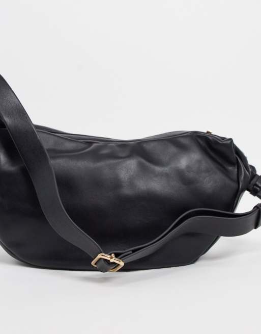 glamorous sling tote bag in black