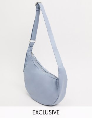 light blue sling bag