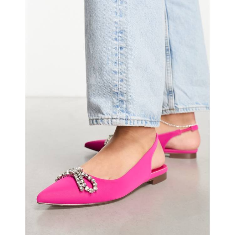 Pink slingback hot sale flats