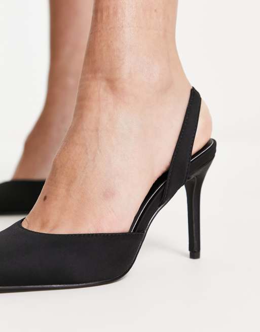 Glamorous slingback heeled shoes in black, 4 of 4