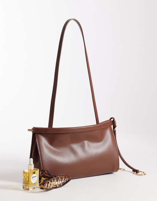 Glamorous slouch shoulder bag in dark brown, 2 of 4