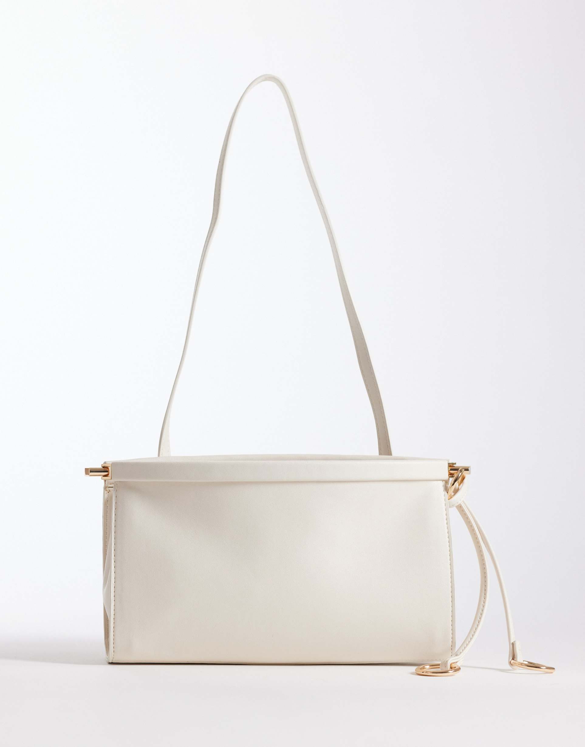 glamorous slouchy shoulder bag in cream