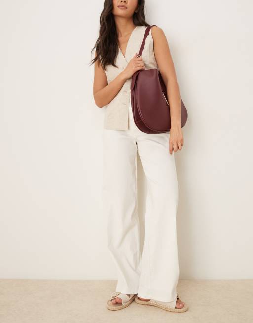 Glamorous - Sac porté épaule souple avec fermoir - Bordeaux