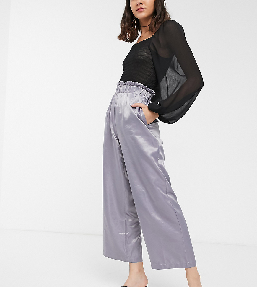Glamorous Smart Sweatpants In Soft Organza-grey