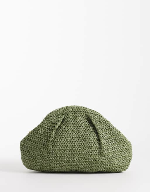 Glamorous – Słomkowa miękka kopertówka w kolorze khaki, 4 z 4