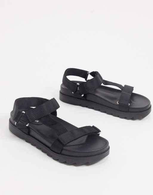 Glamorous sporty sandal in black | ASOS