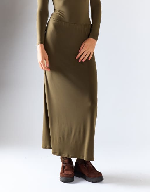 Glamorous Square neck long sleeve bodysuit in olive, 2 of 4