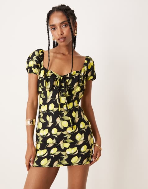 Glamorous Square neck mini dress in black - view 1