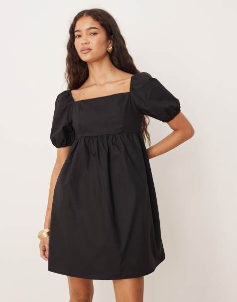 Glamorous Square neck mini dress in black - view 1