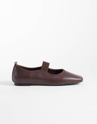 Glamorous Square Toe Ballet Flats In Multi