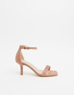 blush pink heeled sandals