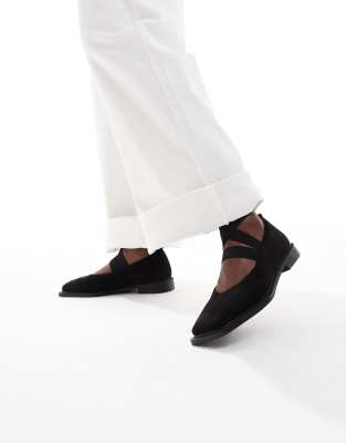 Glamorous Square Toe Mary Janes In Black