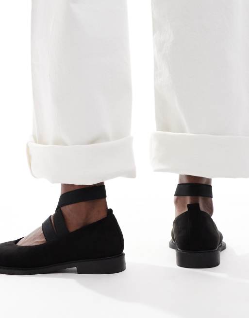 Glamorous square toe mary janes in black