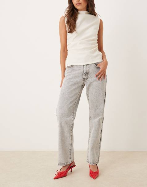 Glamorous Straight jeans in bleach acid black - view 1