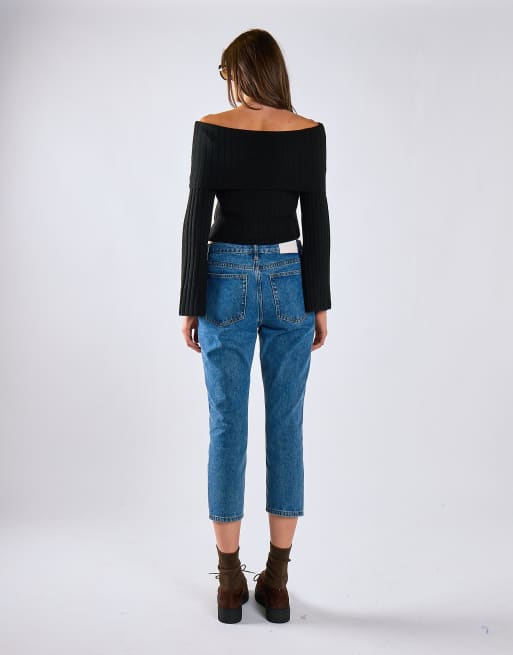 Glamorous Straight leg jeans in dark stonewash, 4 of 4