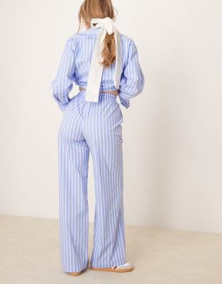 Glamorous Straight Leg Pants In Blue