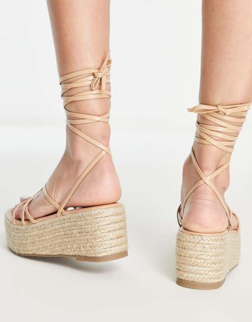 Strappy store espadrille flatform